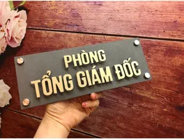 Bảng Tên Phòng Giám Đốc Inox 304 Vàng Chữ Nổi 3D bảng tên phòng giám đốc inox 304 vàng chữ nổi 3D sang trọng